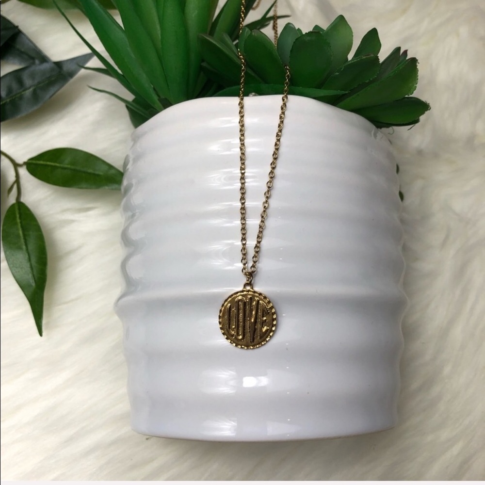 Brandy Melville Love Medallion Necklace